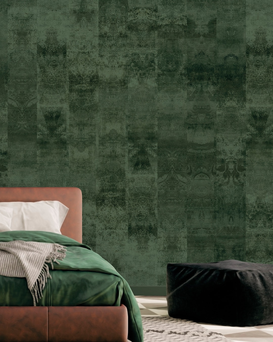 Papier peint panoramique vintage Vert