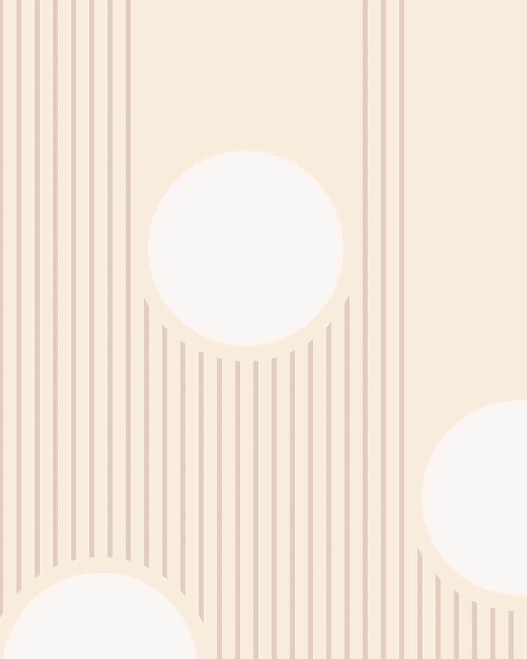 Papier peint panoramique contemporain géométrique Beige crème et blanc